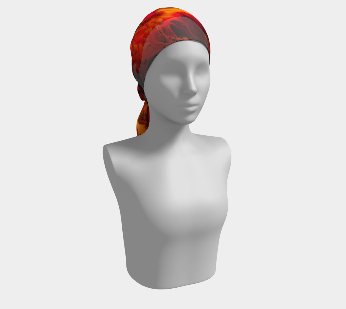 Red Flame Silk Scarf