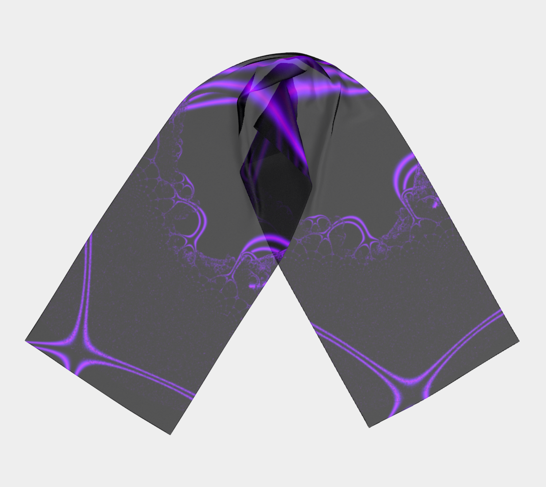 Purple Black Silk Scarf