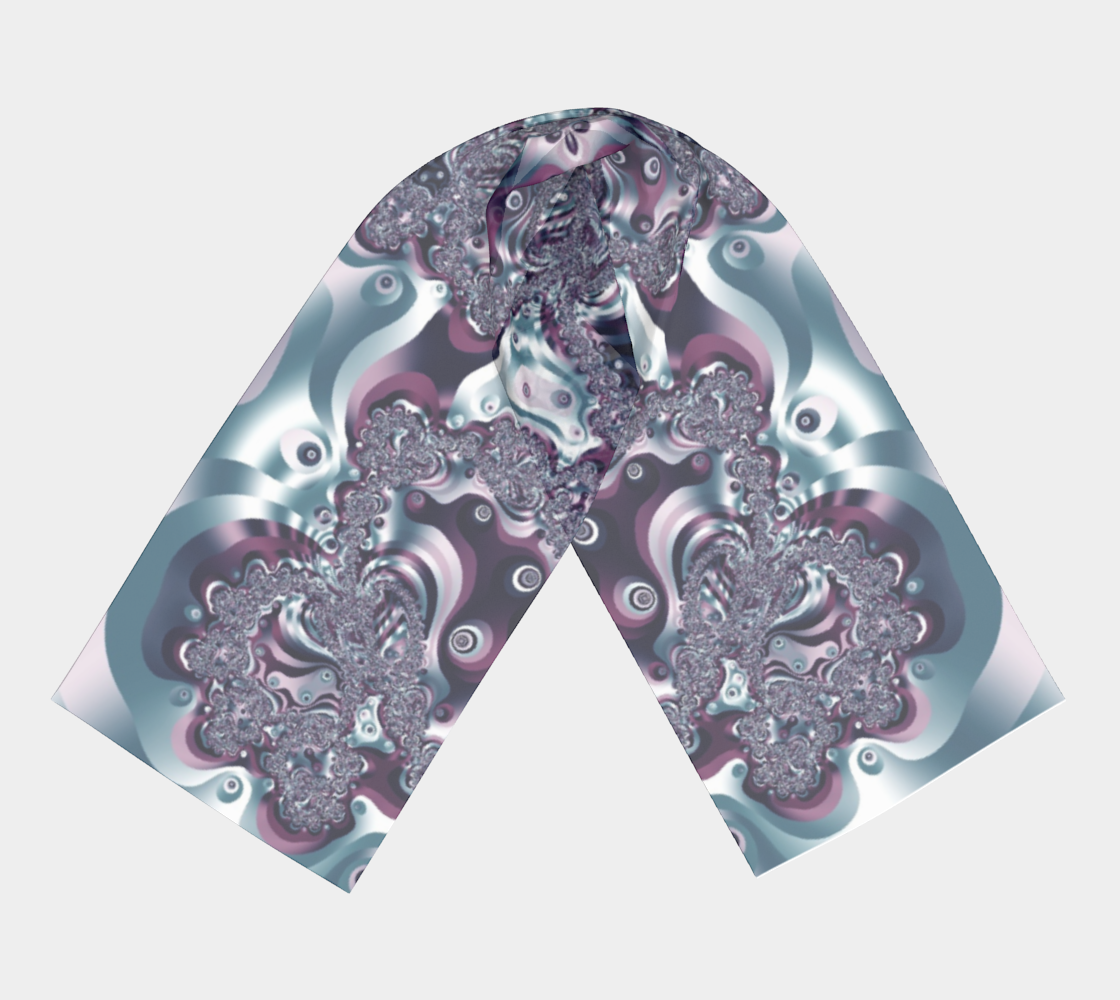 Aqua Rose Silk Scarf