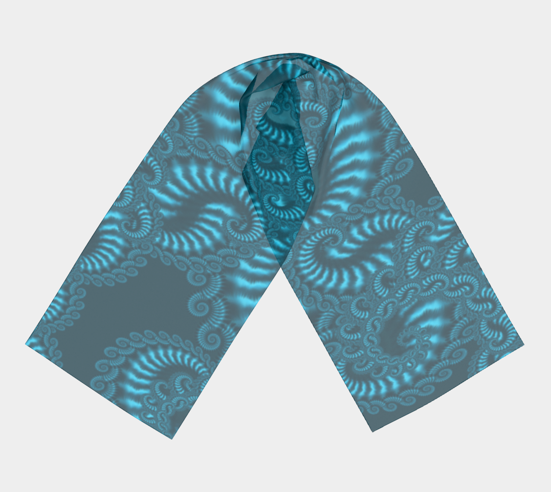 Aqua Silk Scarf