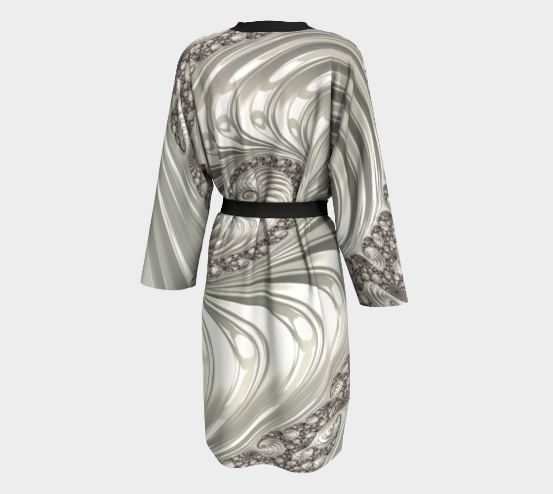 Lead Leads Silk Robe with bamboo trim