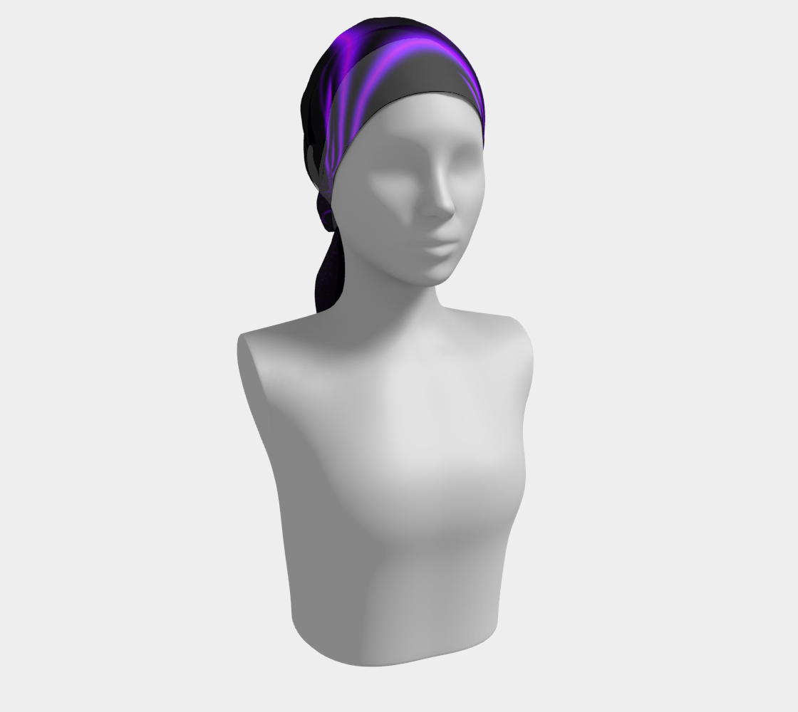 Purple Black Silk Scarf