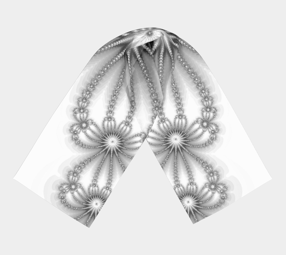 Black on White Silk Scarf