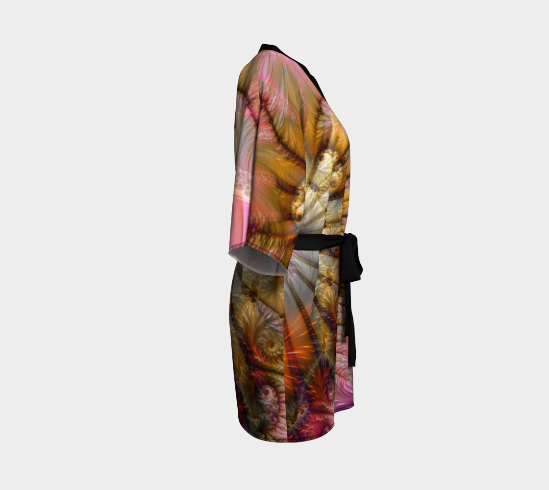 PIC PINK SILK KIMONO ROBE