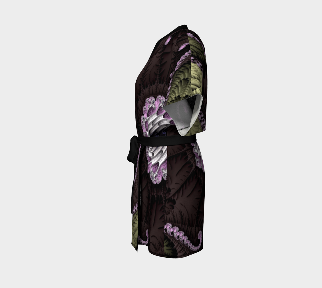 Chocolate Dream Silk Kimono Robe Dressing Gown