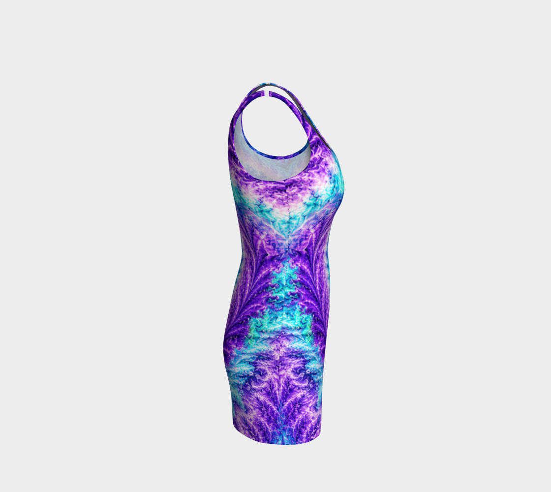 Lav Aqua Spiral Bodycon Dress
