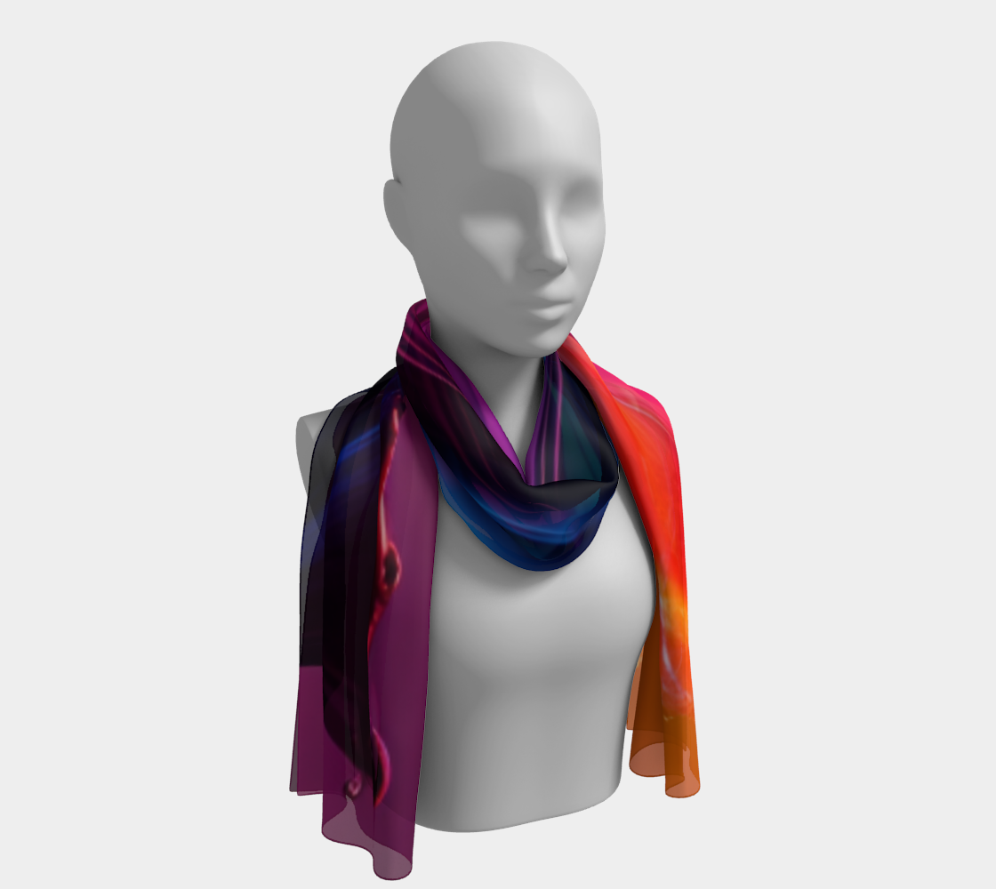 Blue Lavender Silk Scarf