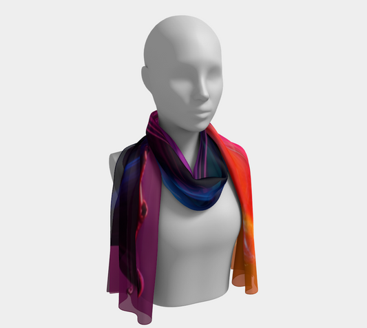 Blue Lavender Silk Scarf