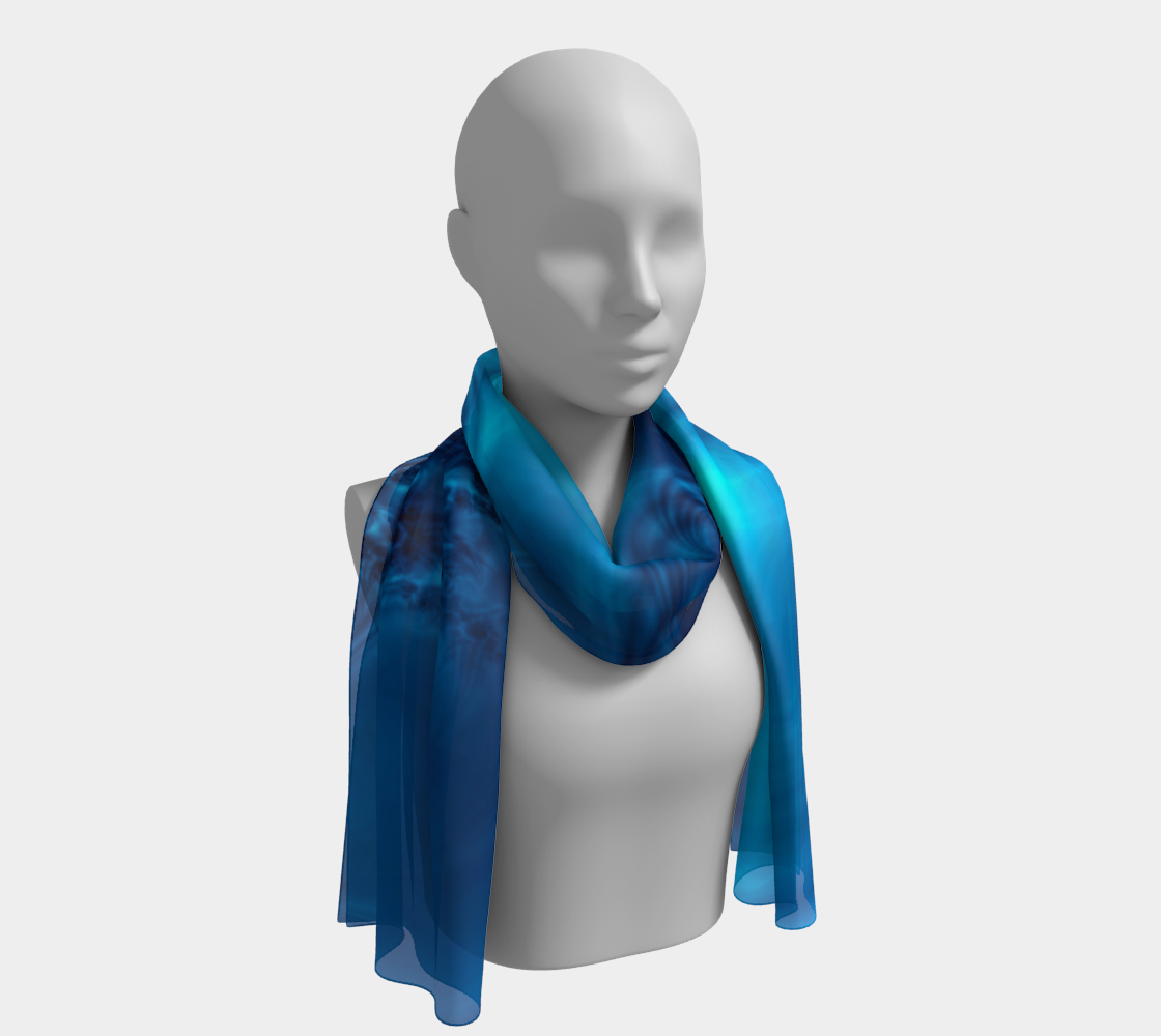 Electric Blue Silk Scarf