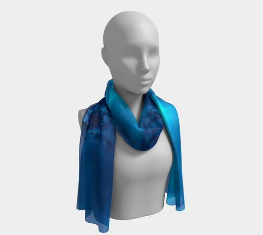 Electric Blue Silk Scarf