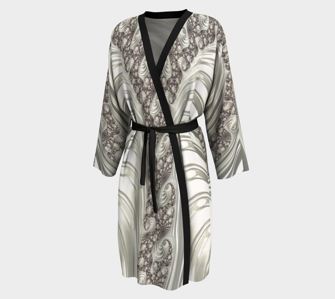 Lead Leads Silk Robe with bamboo trim