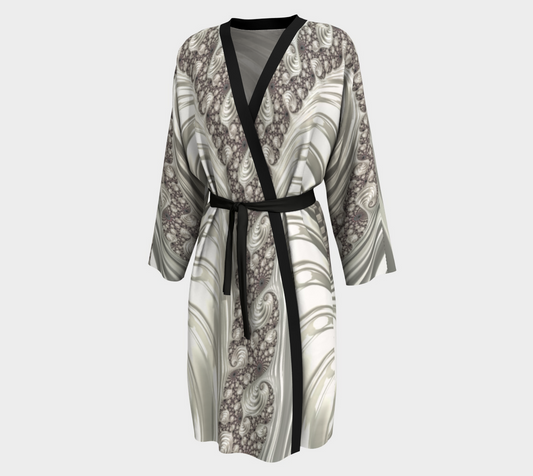Lead Leads Silk Robe with bamboo trim