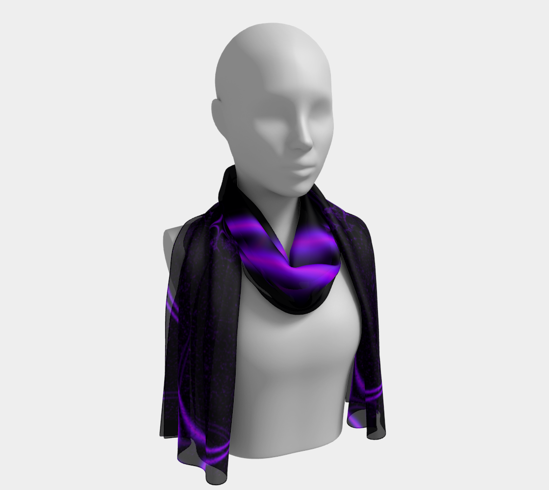 Purple Black Silk Scarf