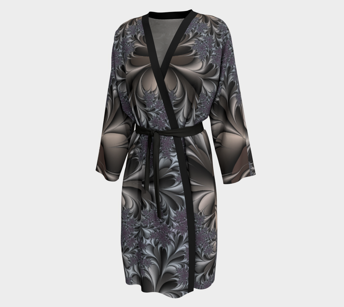 Man in Silk Silk Robe with bamboo trim