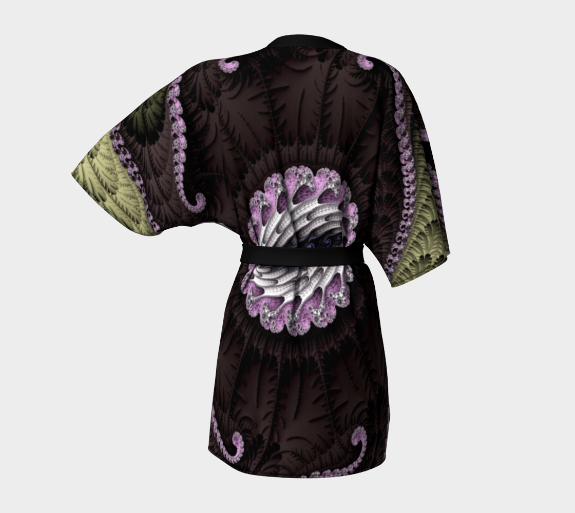 Chocolate Dream Silk Kimono Robe Dressing Gown