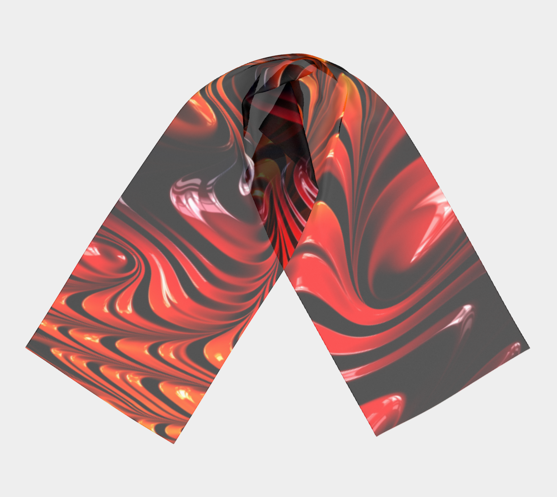 Red Black Silk Scarf