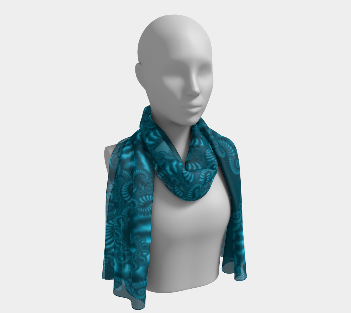 Aqua Silk Scarf