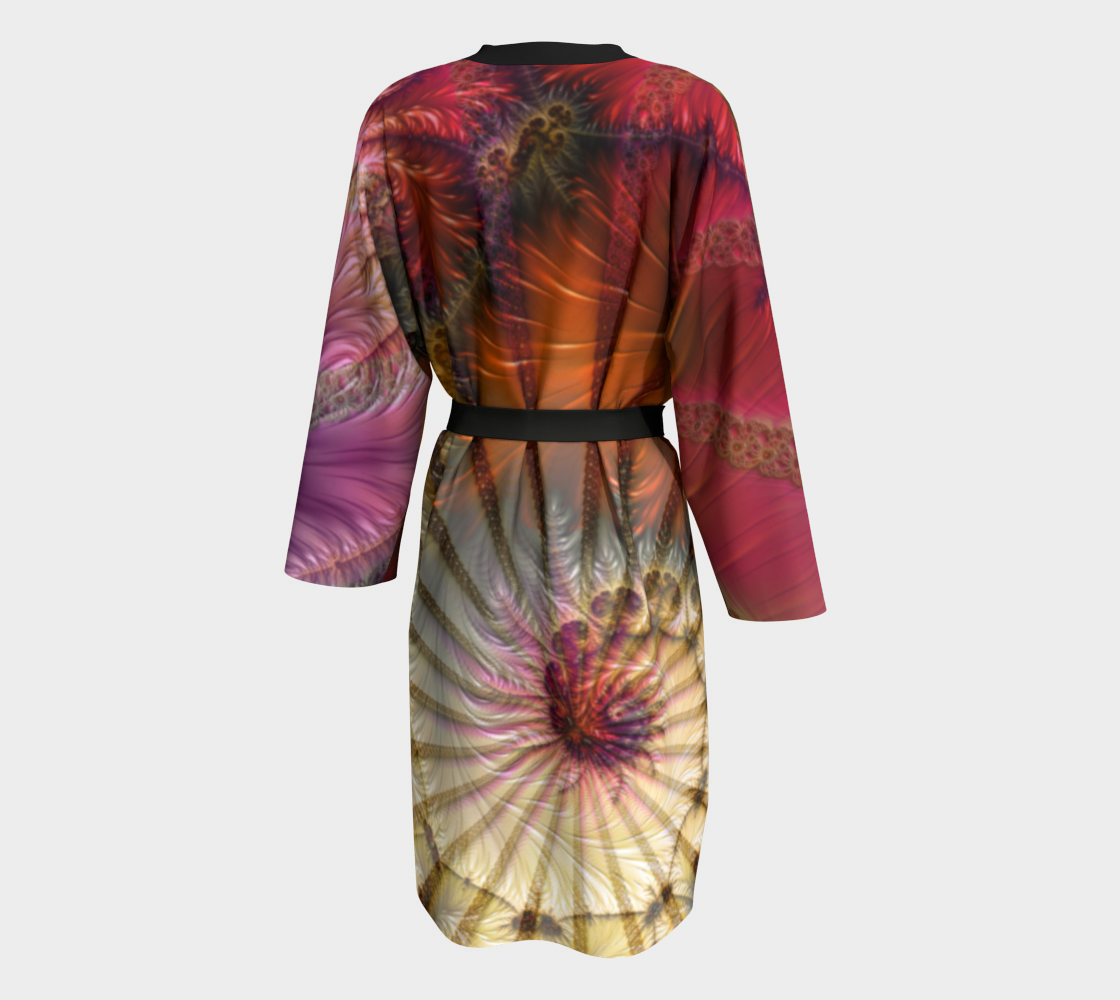 Joyful Silk Robe with bamboo trim