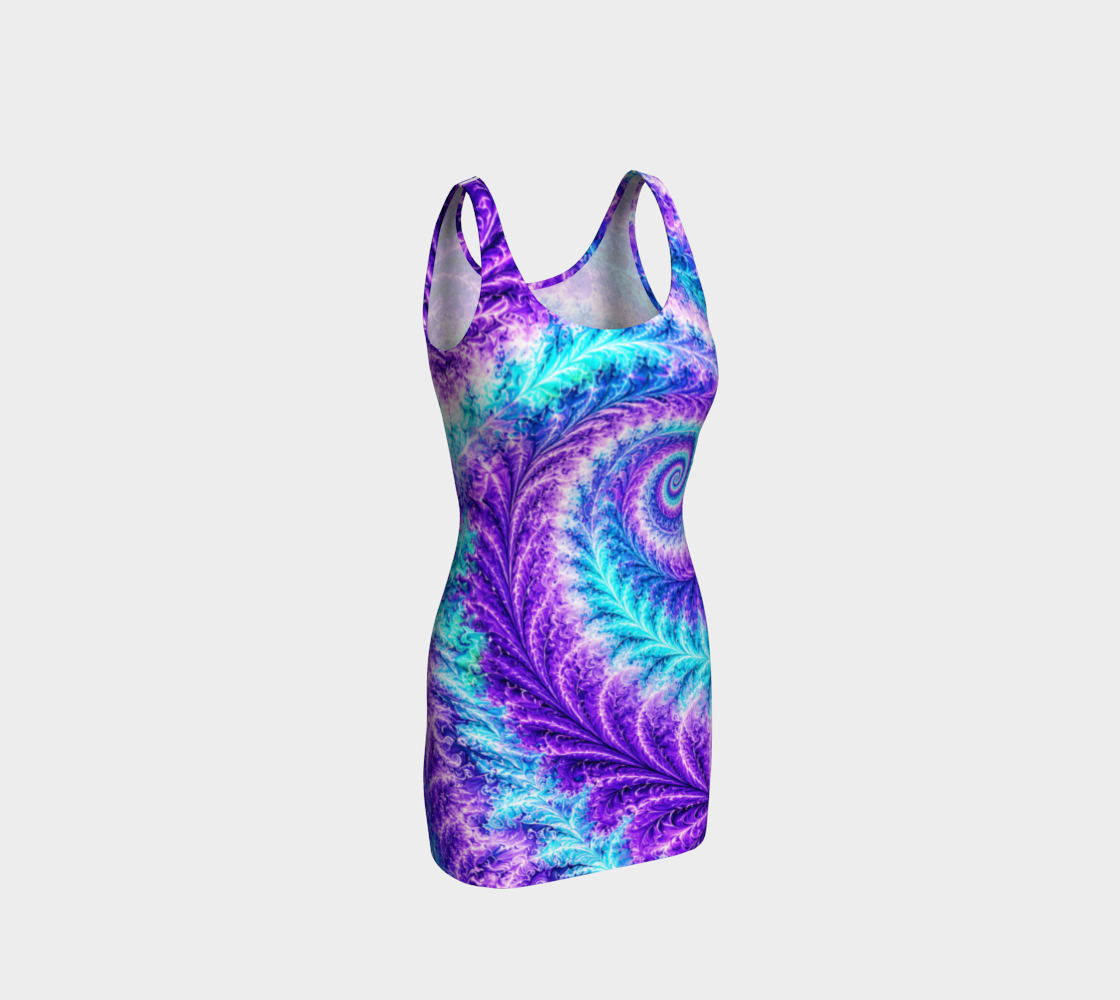 Lav Aqua Spiral Bodycon Dress