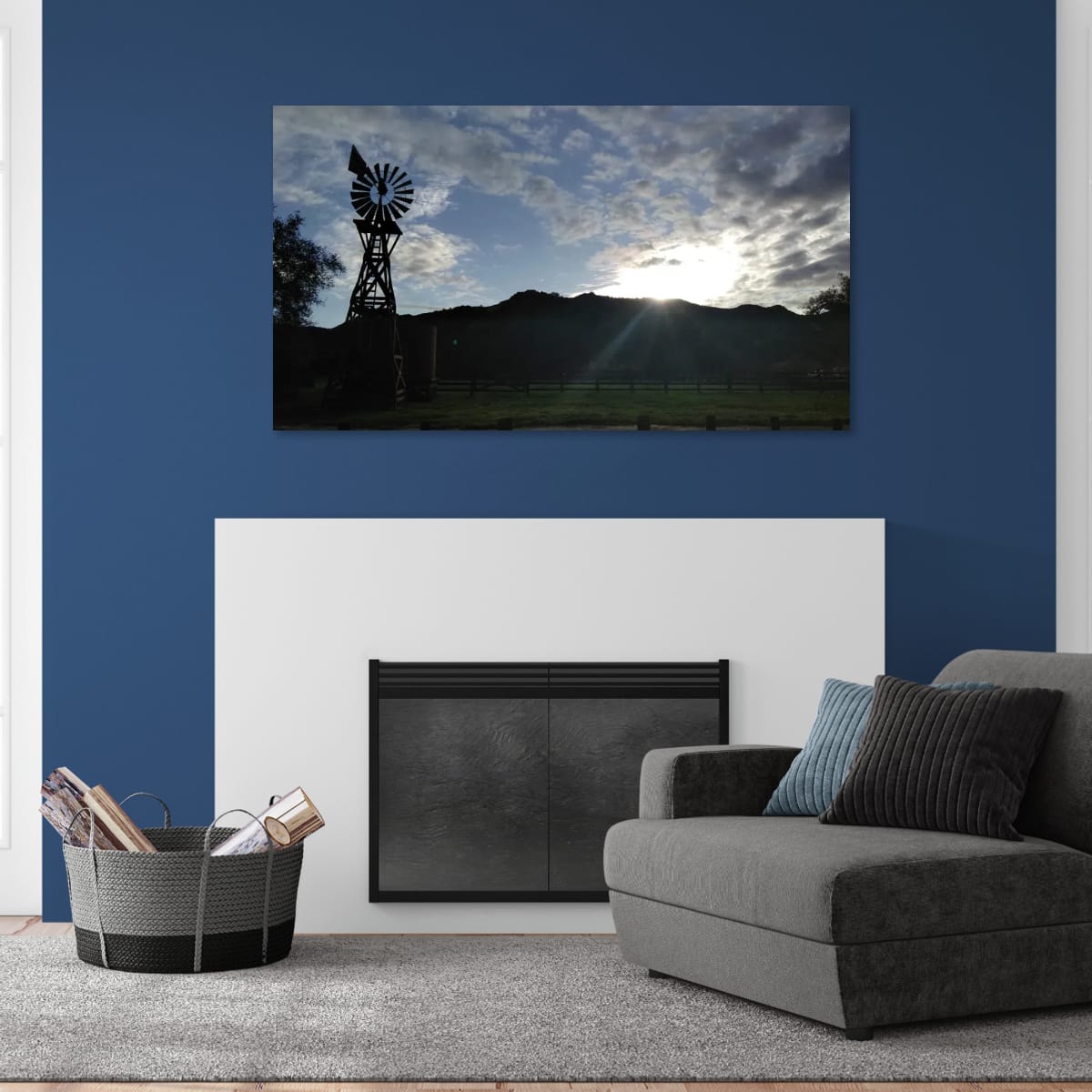 Windmill Sunset Wall art