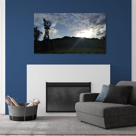 Windmill Sunset Wall art