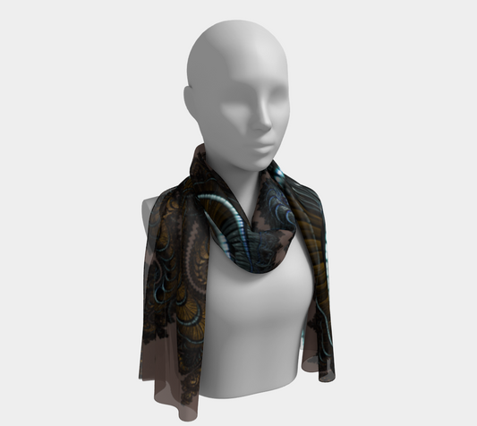 Brown Silk Scarf