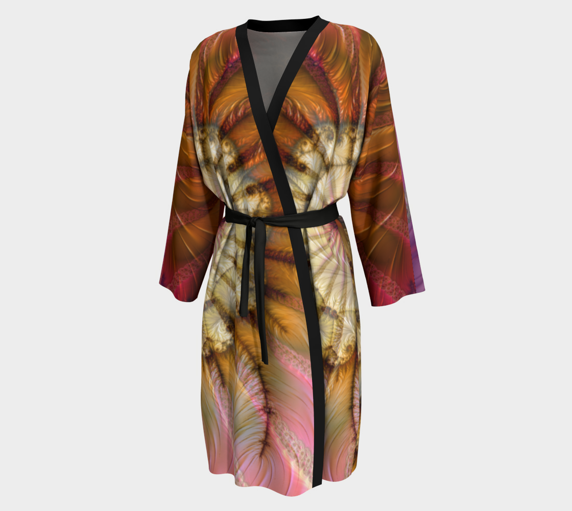 Joyful Silk Robe with bamboo trim