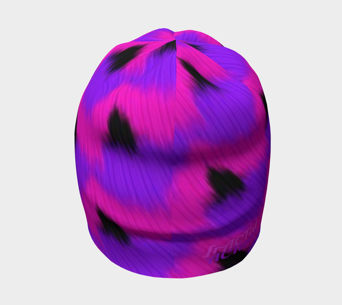 Jungle Pink Purple Black Beanie