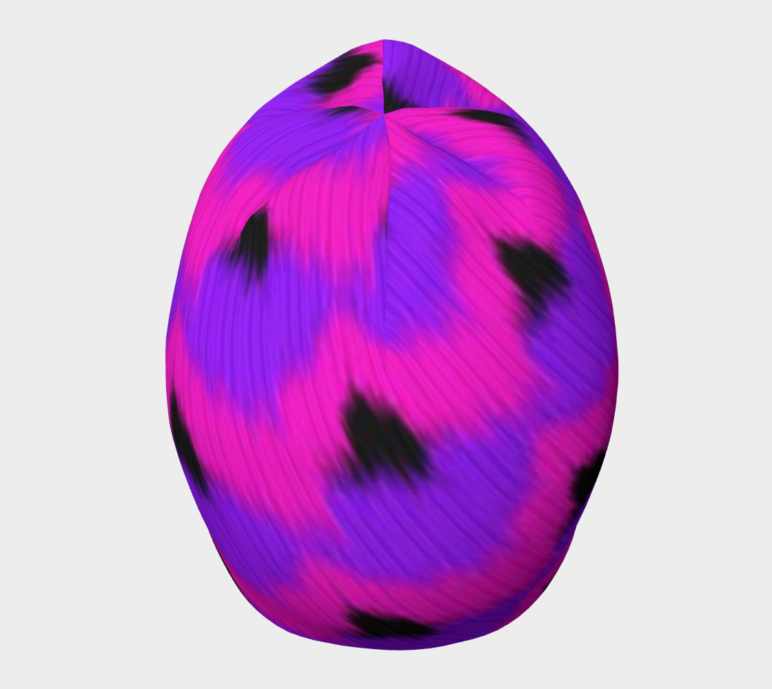 Jungle Pink Purple Black Beanie