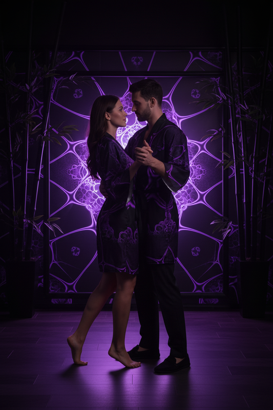 Chainlink Purple Kimono Couple
