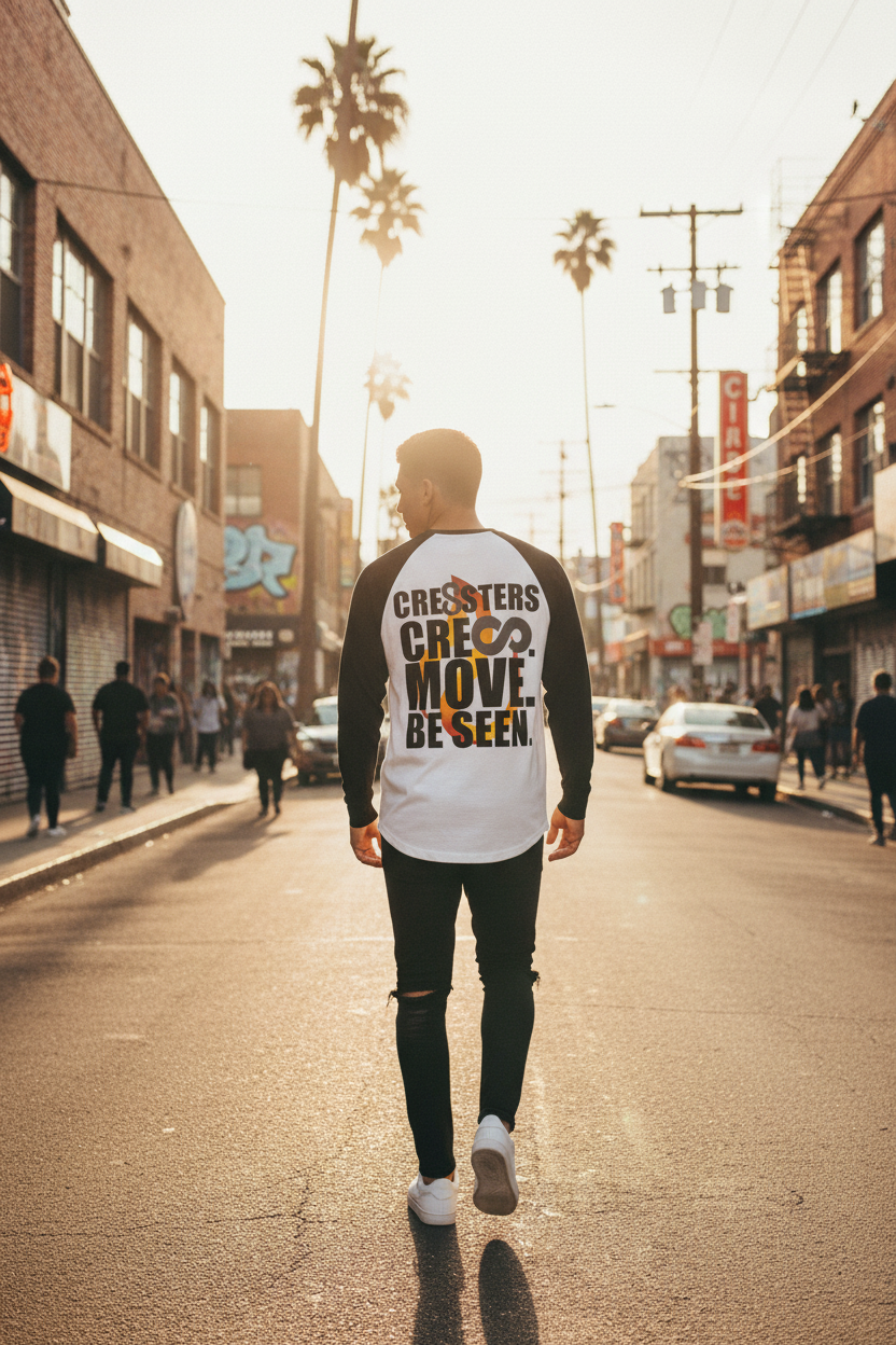 Cre8sters Long Sleeve Baseball Tee
