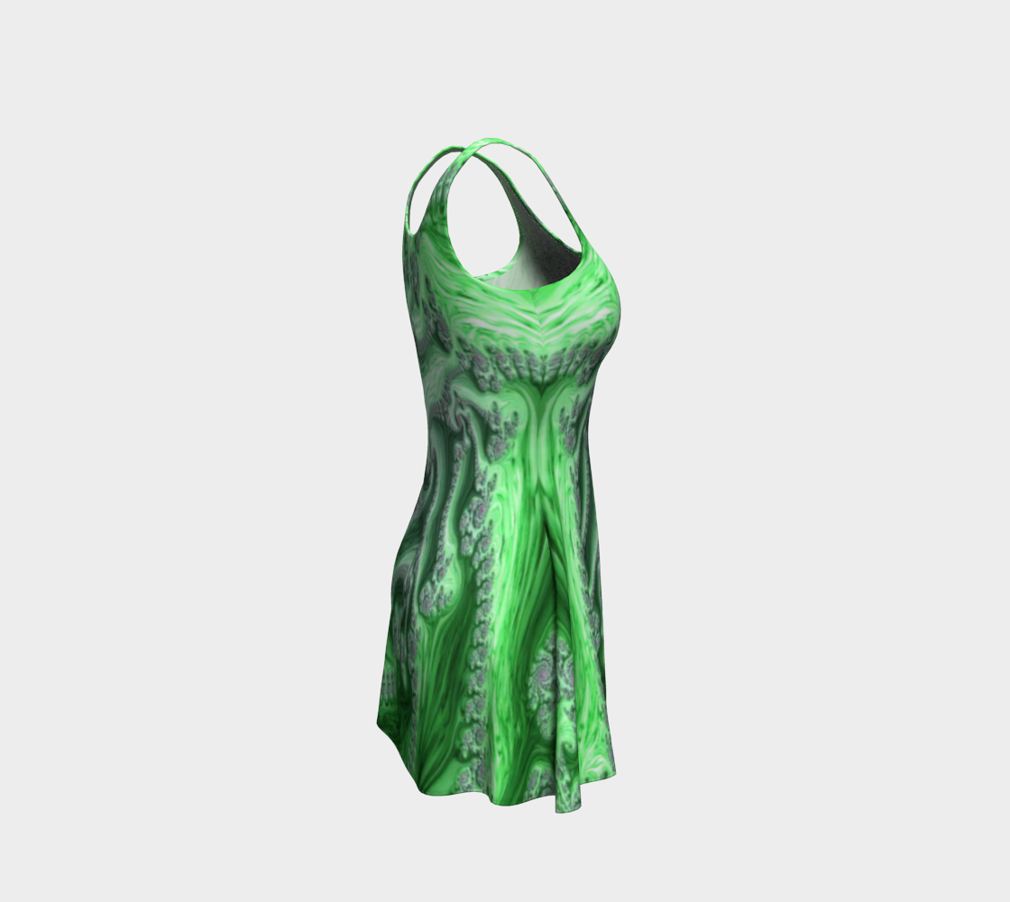 Fractal Lime Sherbert Flare Dress