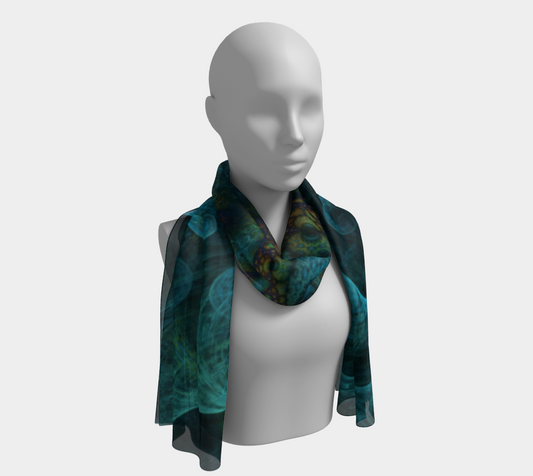 Aqua Marine Silk Scarf