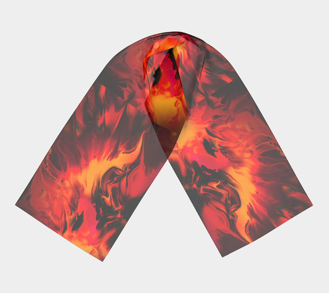 Red Flame Silk Scarf