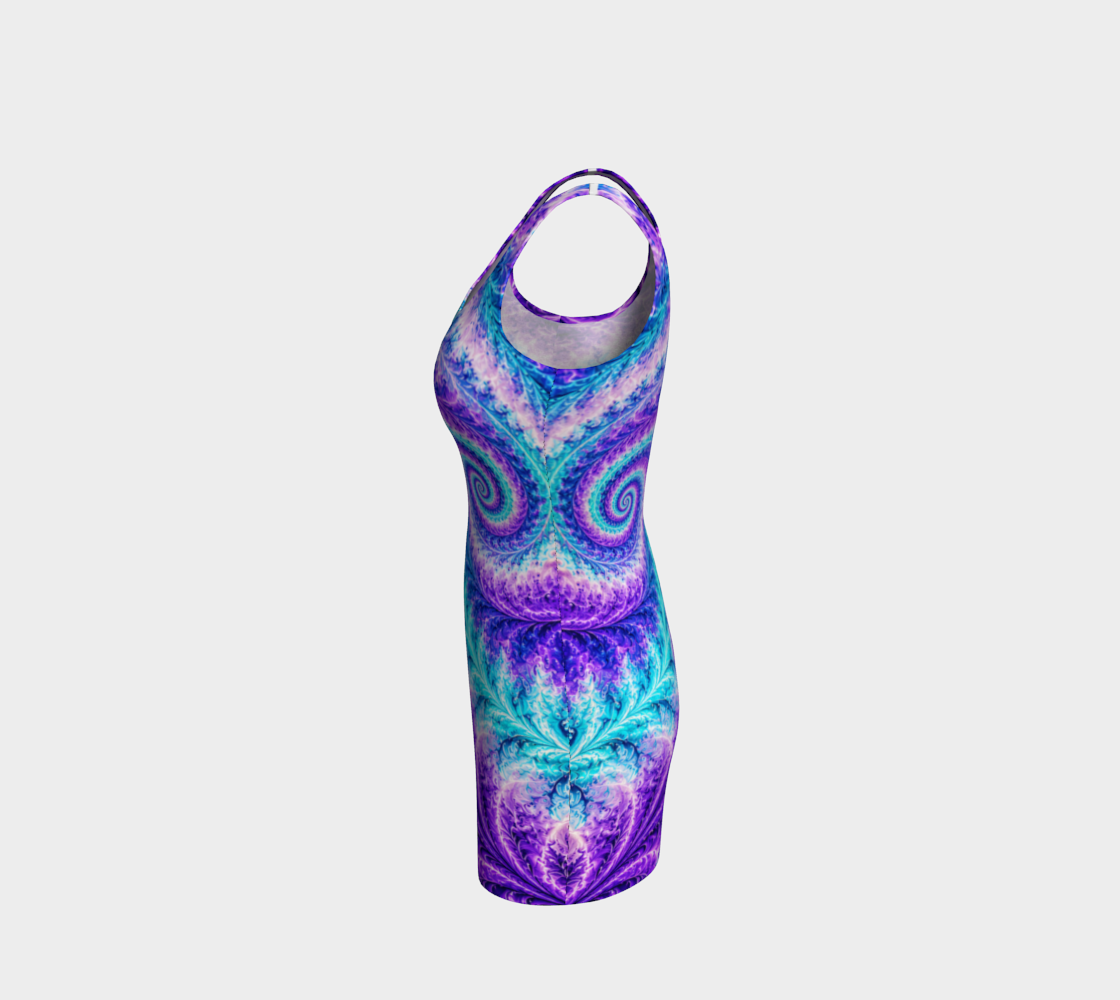 Lav Aqua Spiral Bodycon Dress