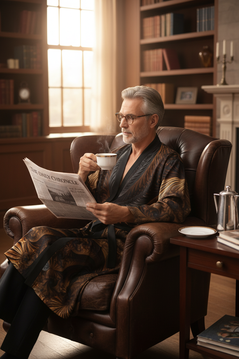 Golden Stage Silk Robe