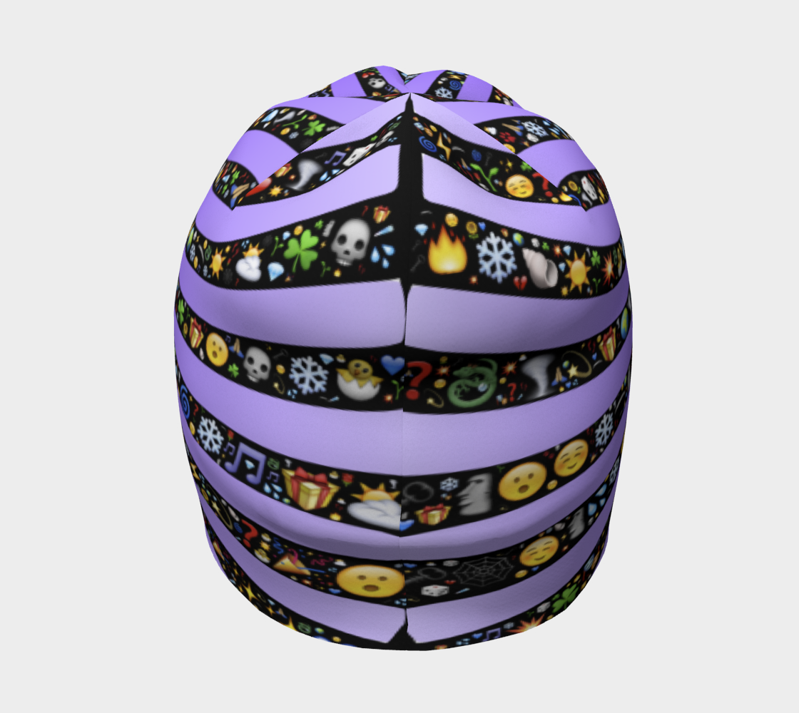 Fractal Caps Lavender Yin Yang Beanie