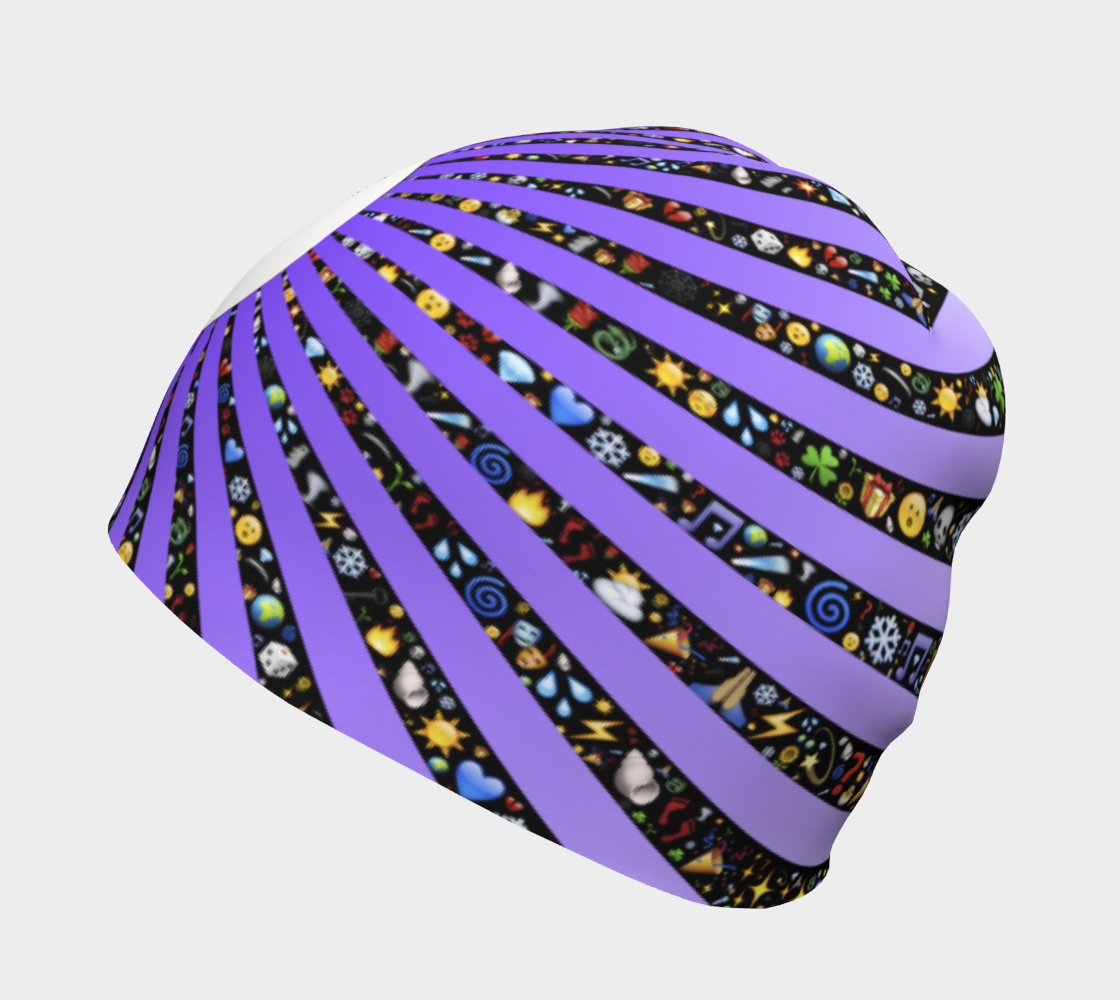 Fractal Caps Lavender Yin Yang Beanie