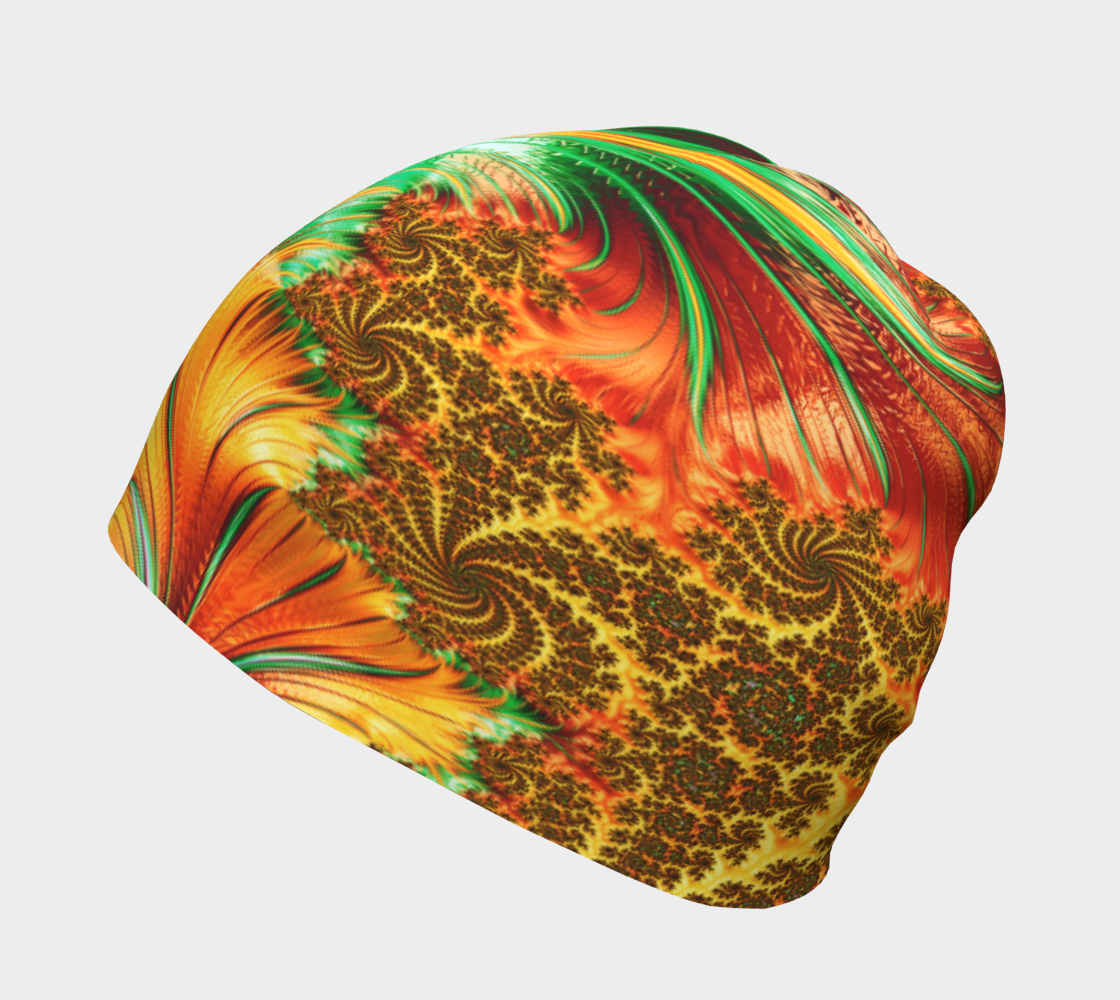 Fractal CAPS FAB Vibe Green Orange (Baby, Youth, Adult) Beanie