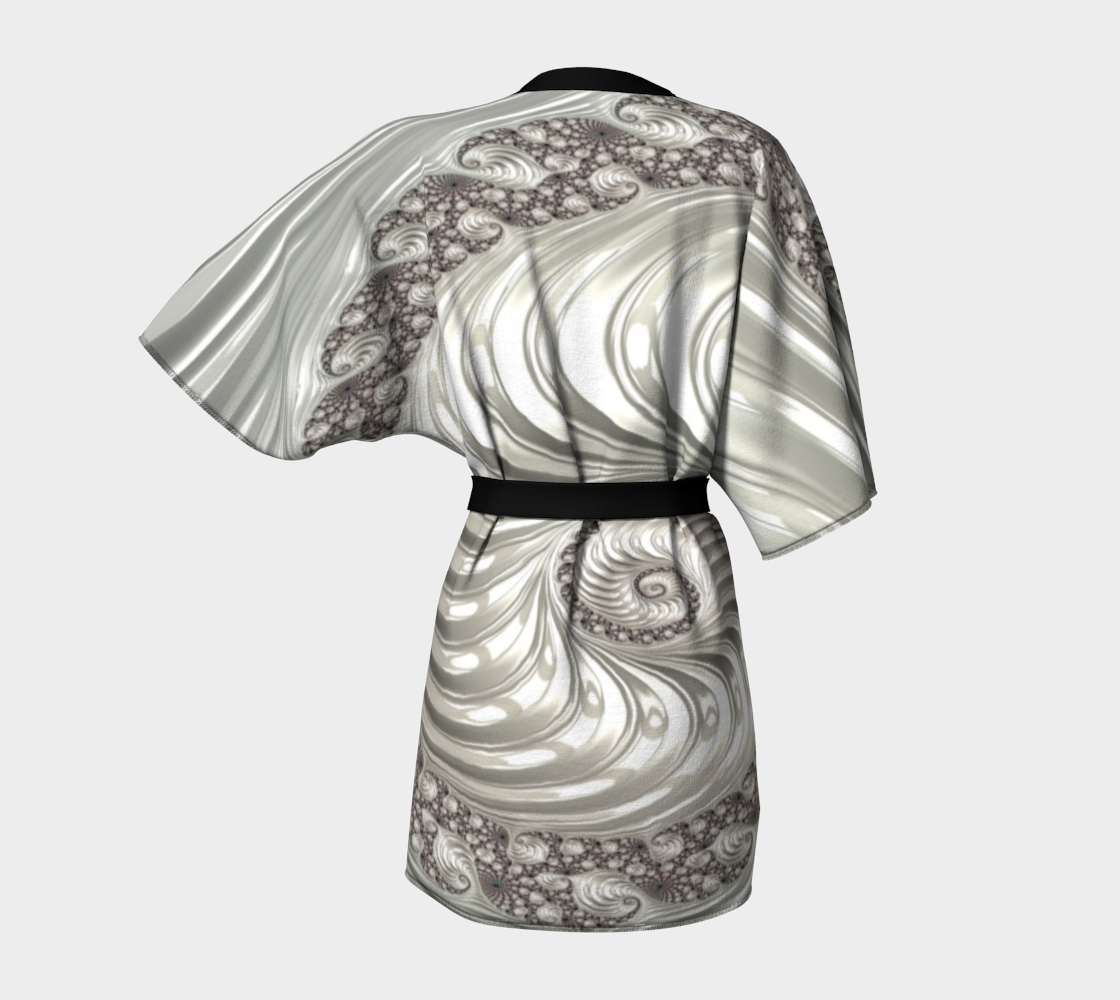 WAVE WHITE KIMONO ROBE