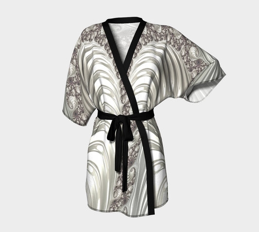WAVE WHITE KIMONO ROBE