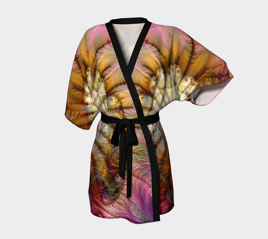 PIC PINK SILK KIMONO ROBE