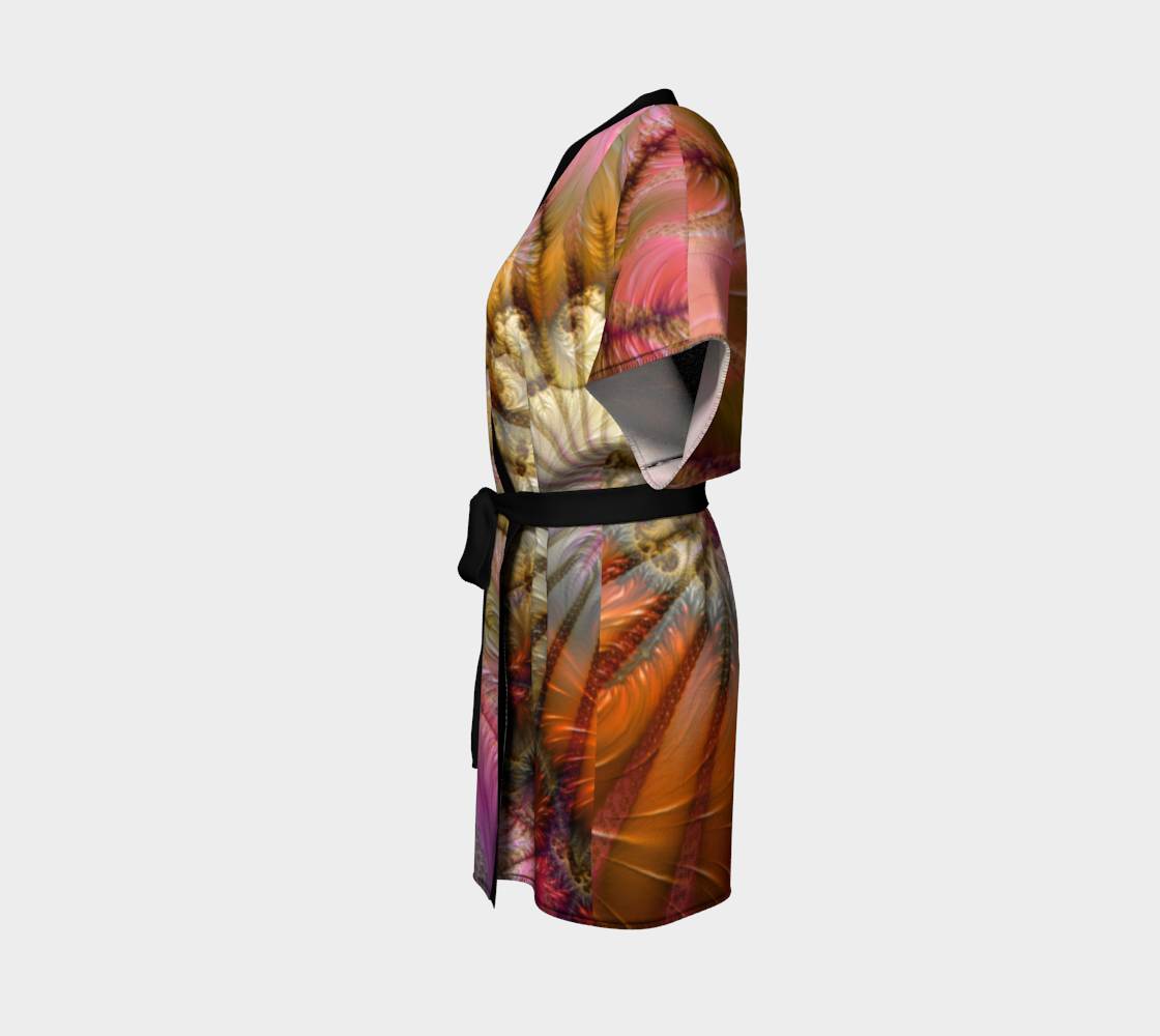 PIC PINK SILK KIMONO ROBE