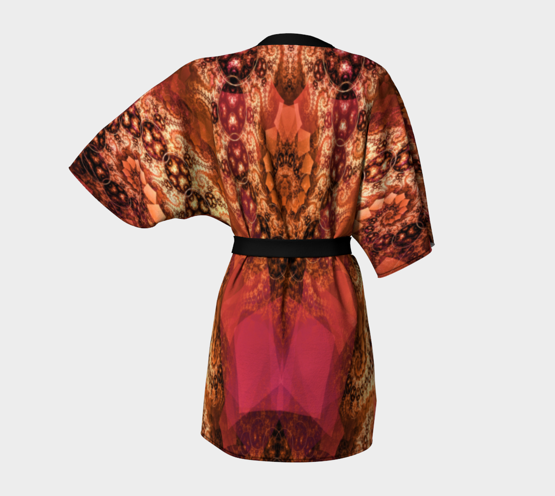 GOLD RUSH SILK KIMONO ROBE