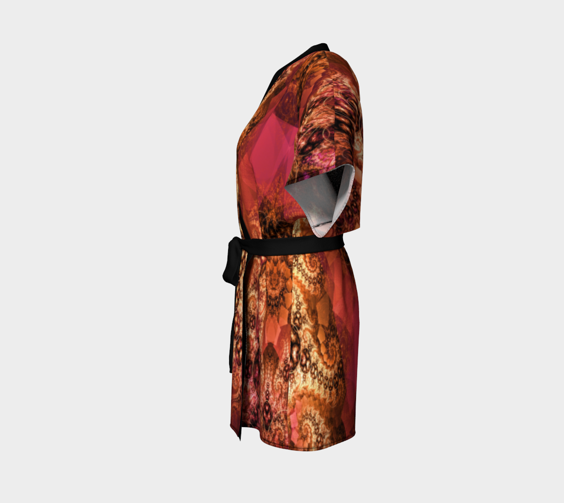 GOLD RUSH SILK KIMONO ROBE