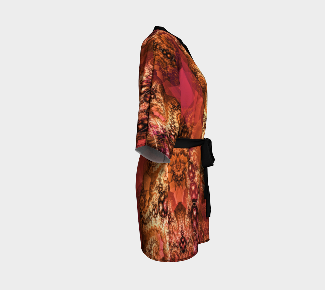 GOLD RUSH SILK KIMONO ROBE